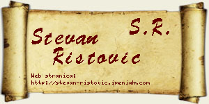 Stevan Ristović vizit kartica